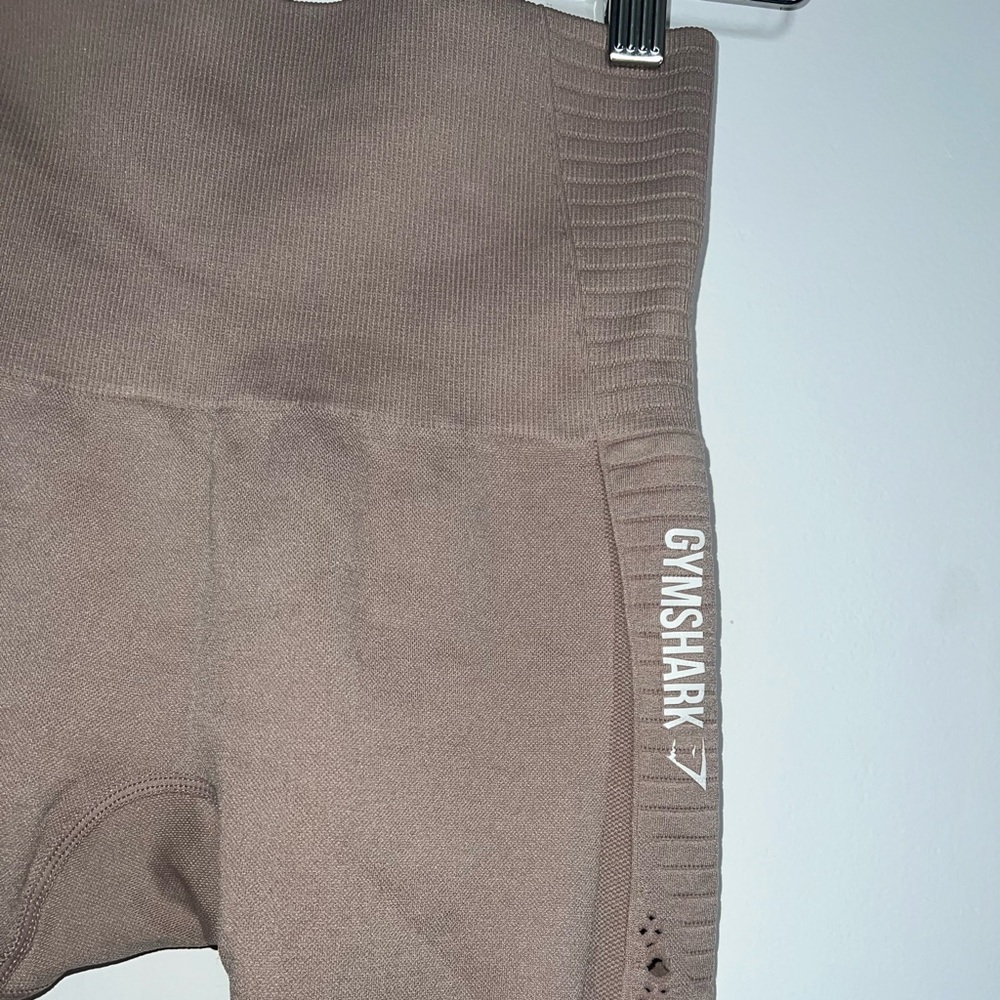 GYMSHARK Mauve Seamless Compression Crop Leggings